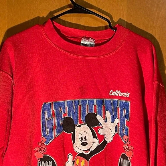 Vintage Mickey Mouse Walt Disney Genuine 100% California‎ Sweater XL USA - Picture 2 of 9